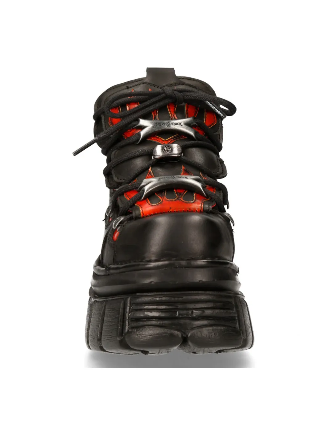 ANKLE BOOT BLACK TOWER WITH LACES M-MET011-C11