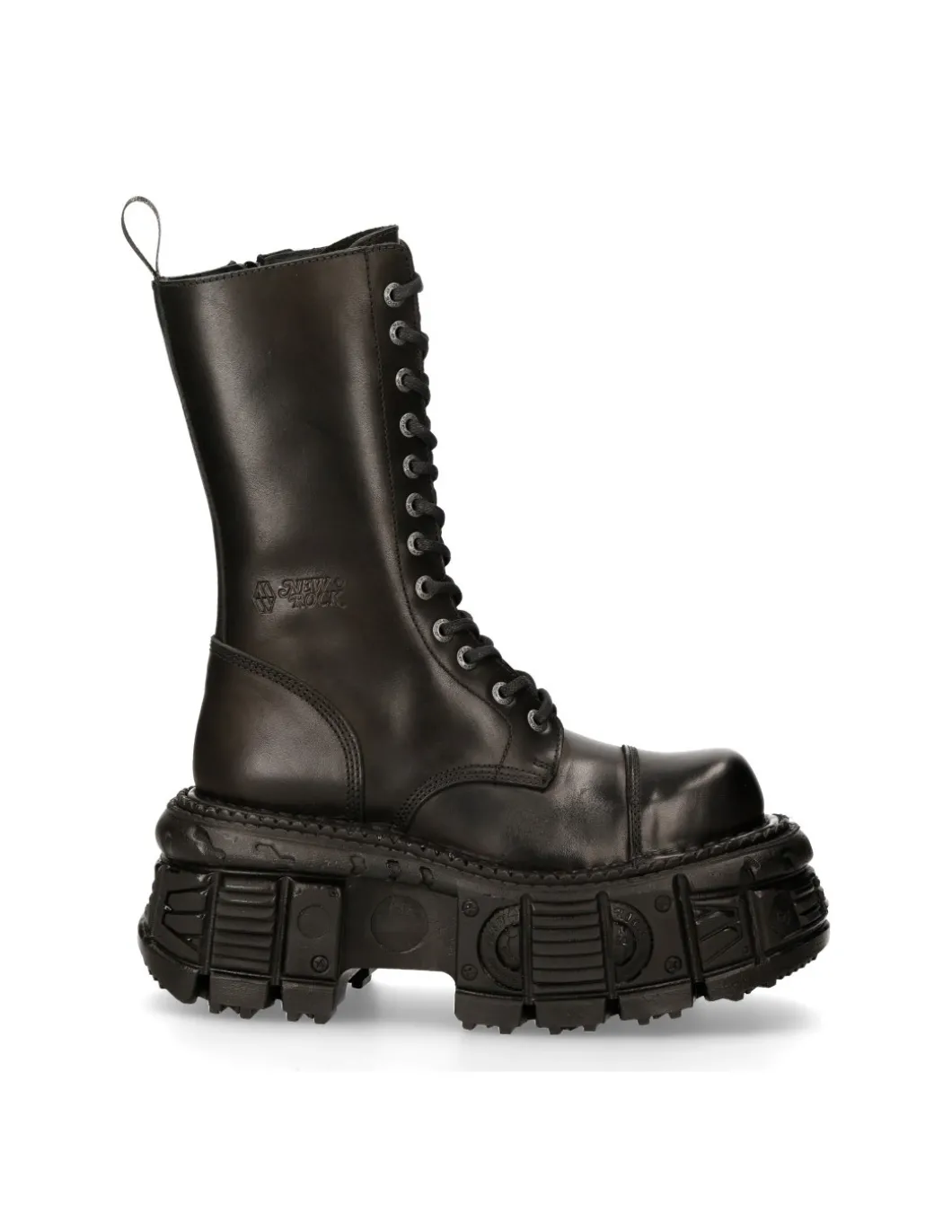 BOOT BLACK IMPERFECT WITH LACES M-MILI211-S15