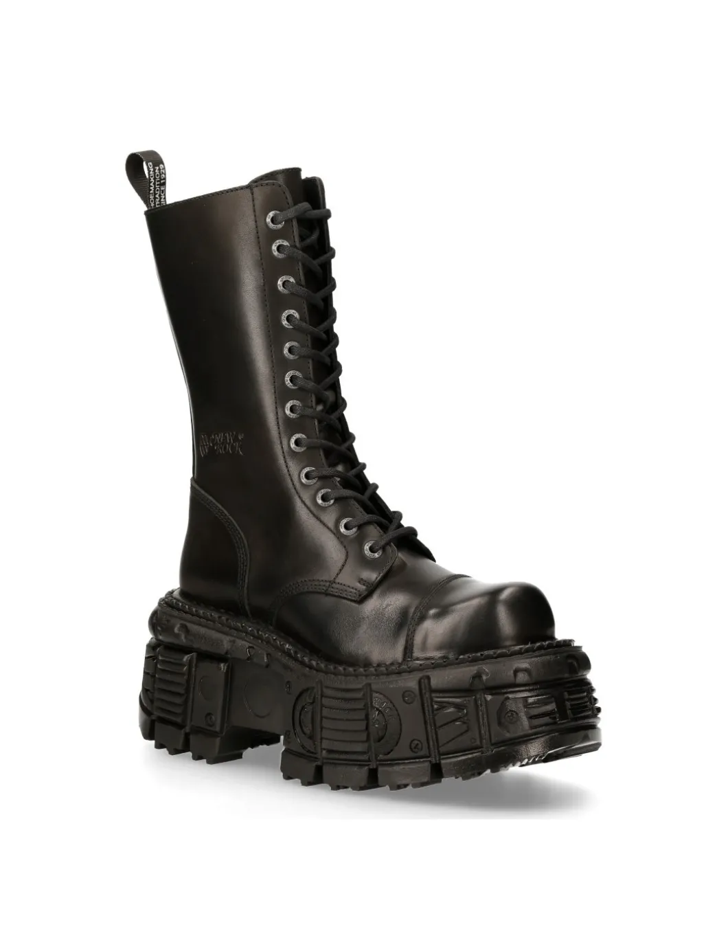 BOOT BLACK IMPERFECT WITH LACES M-MILI211-S15