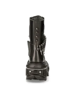 BOOT BLACK IMPERFECT WITH LACES M-297-C4