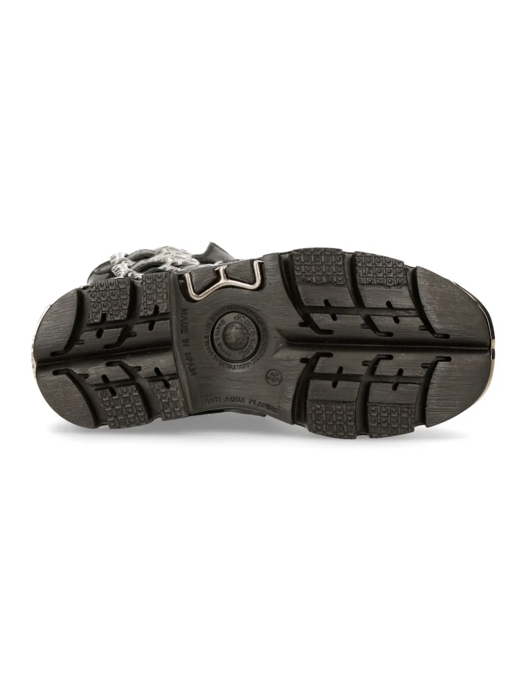 BOOT BLACK REACTOR WITH BUCKLES AND LACES M-391-S1