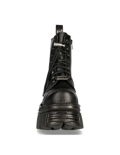 BOOT BLACK TOWER WITH LACES M-NEWMILI083-S21