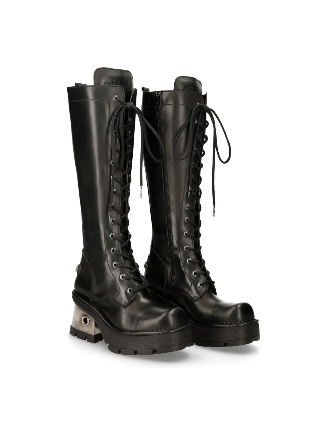HIGH BOOT BLACK NEW WITH LACES M-236-S1