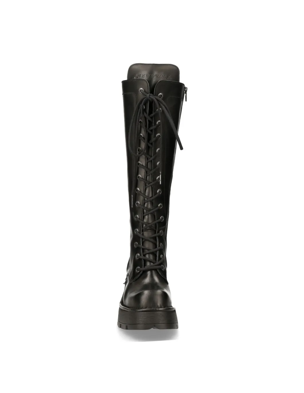 HIGH BOOT BLACK NEW WITH LACES M-236-S1
