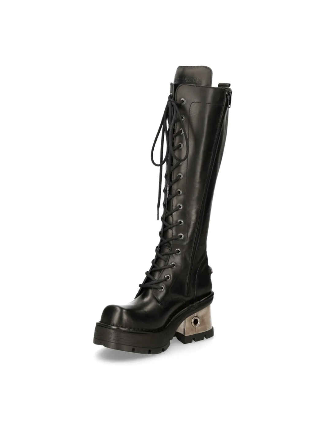 HIGH BOOT BLACK NEW WITH LACES M-236-S1