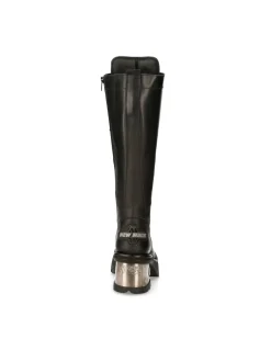 HIGH BOOT BLACK NEW WITH LACES M-236-S1
