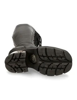 HIGH BOOT BLACK NEW WITH LACES M-236-S1