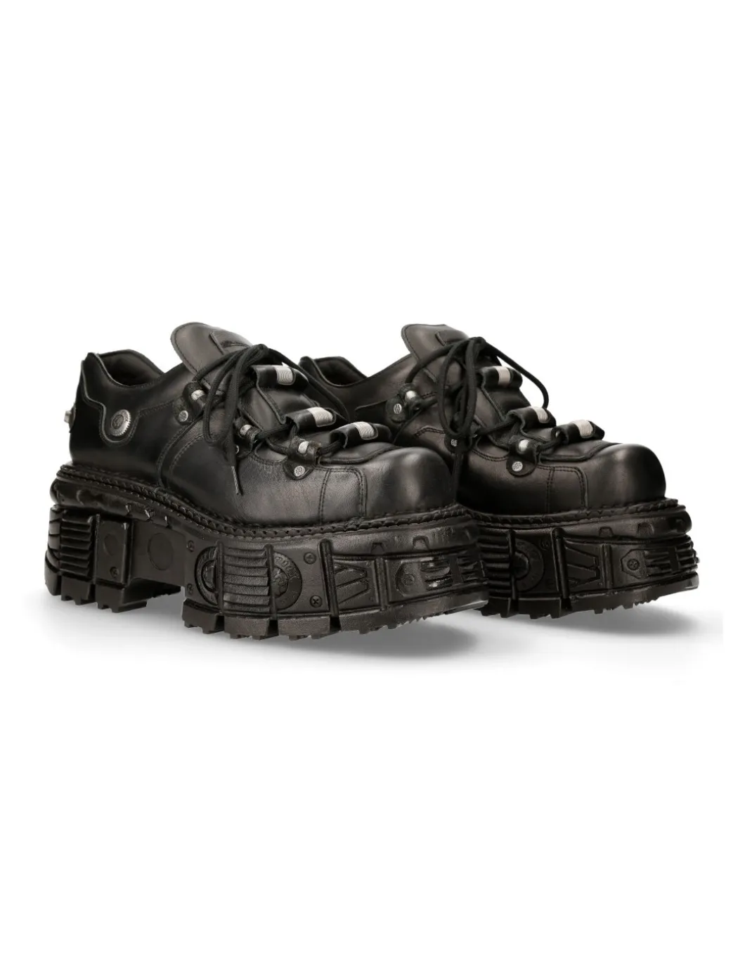 SHOE BLACK IMPERFECT WITH LACES M-233-C4