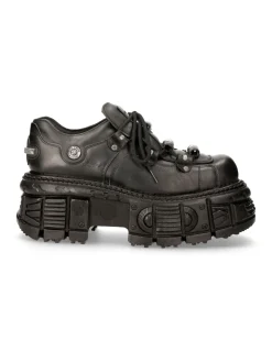 SHOE BLACK IMPERFECT WITH LACES M-233-C4