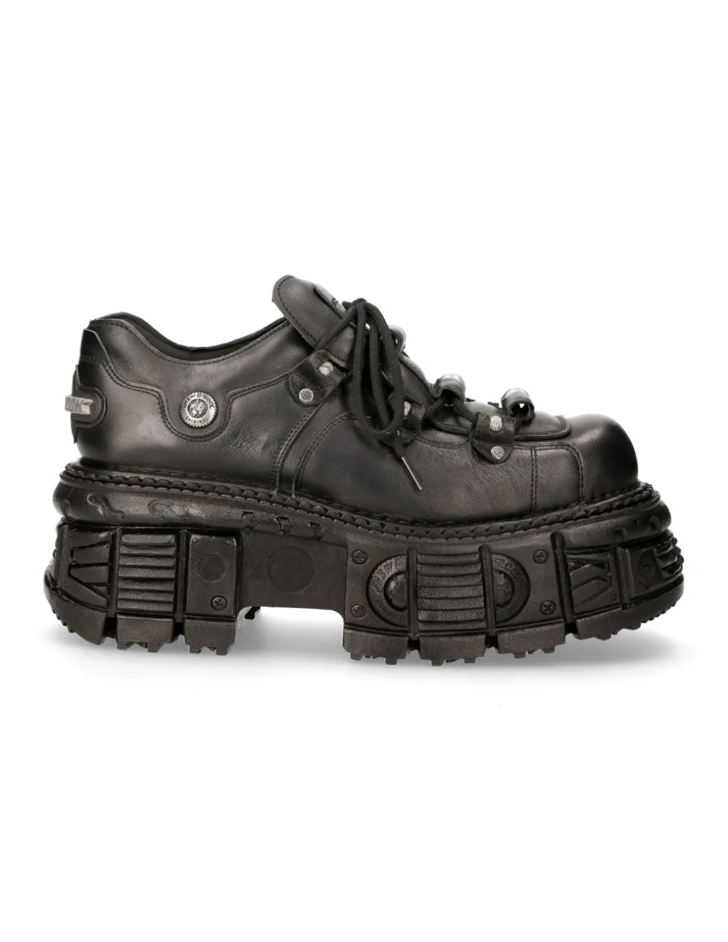 SHOE BLACK IMPERFECT WITH LACES M-233-C4