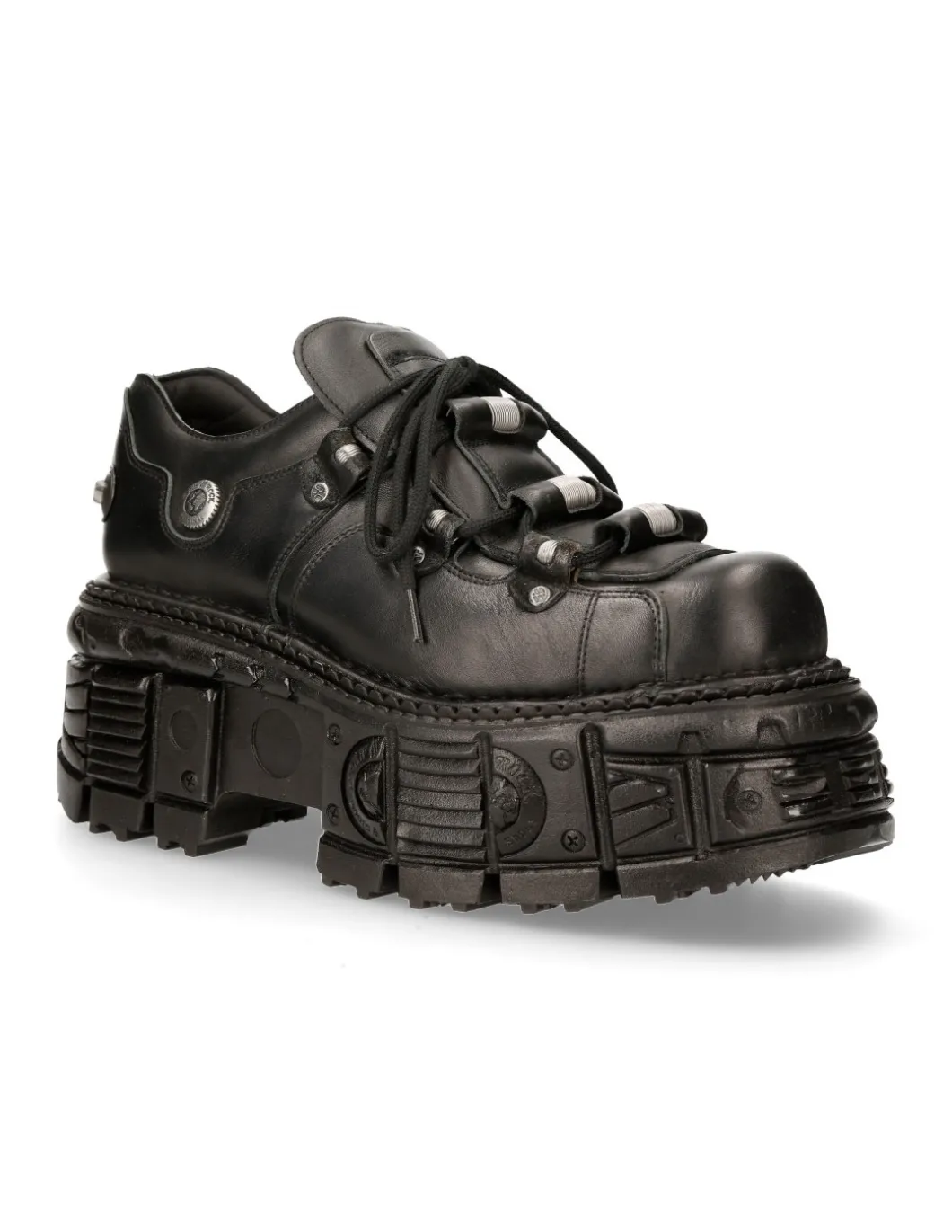 SHOE BLACK IMPERFECT WITH LACES M-233-C4